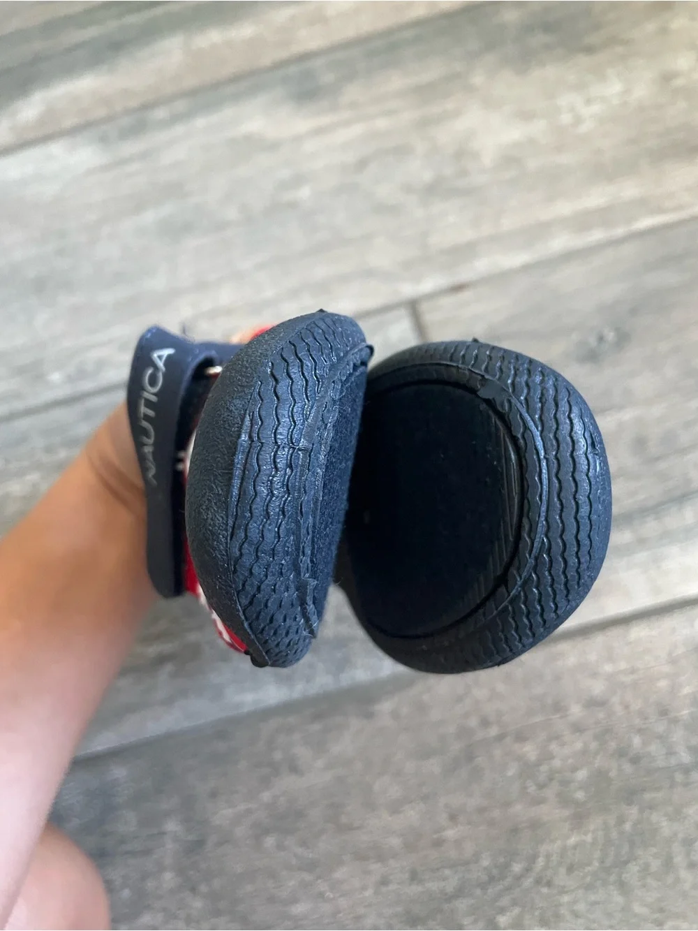 Nautica Red Navy Shark-Print Kids Water Shoes
